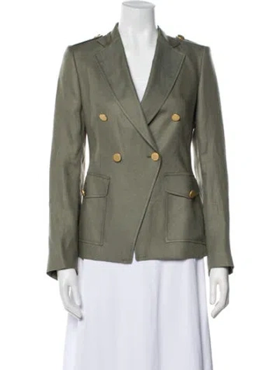 Pre-owned Tagliatore Virgin Wool Blazer W/ Tags In Green