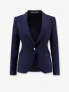 Tagliatore Virgin Wool Blend Blazer In Blue