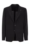 Tagliatore Virgin Wool Blend Jacket In Black