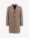 Tagliatore Virgin Wool Coat In Brown