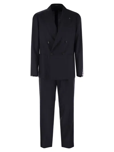 Tagliatore Men's Virgin Wool Double-breasted Suit In Blue