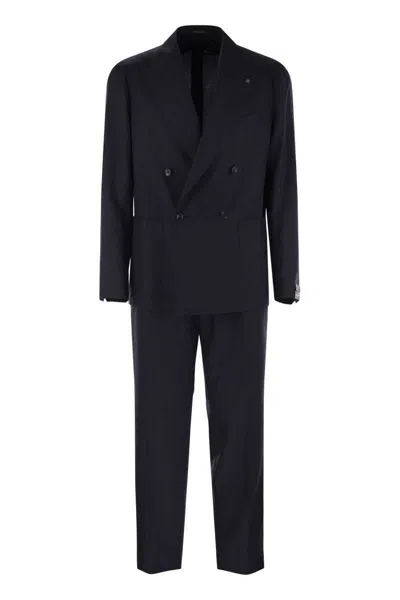 TAGLIATORE TAGLIATORE VIRGIN WOOL DOUBLE-BREASTED SUIT