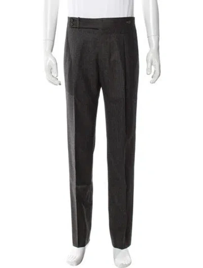 Pre-owned Tagliatore Virgin Wool Dress Pants In Gray