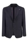 Tagliatore Virgin Wool Jacket In Black