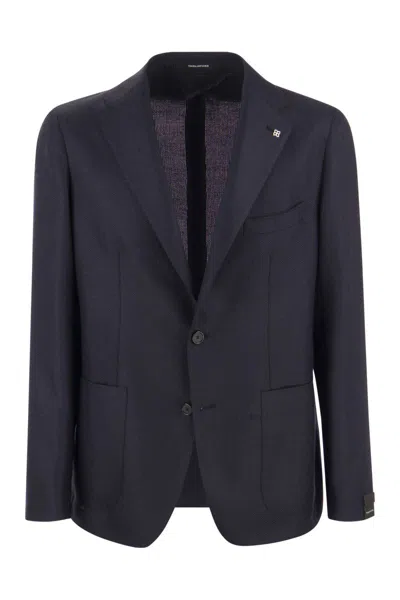Tagliatore Virgin Wool Jacket In Black