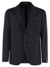 Tagliatore Single-breasted Wool-cashmere Blazer In Blue