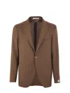 Tagliatore Deconstructed Wool Blazer In Cammello