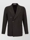 Tagliatore Double-breasted Micro-check Jacket In Multi