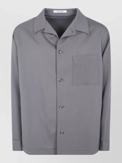 Tagliatore Virgin Wool Shirt Jacket In Gray