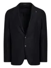 Tagliatore Virgin Wool Single-breasted Blazer In Black