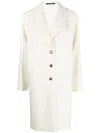 Tagliatore Virgin-wool Single-breasted Coat In Neutrals