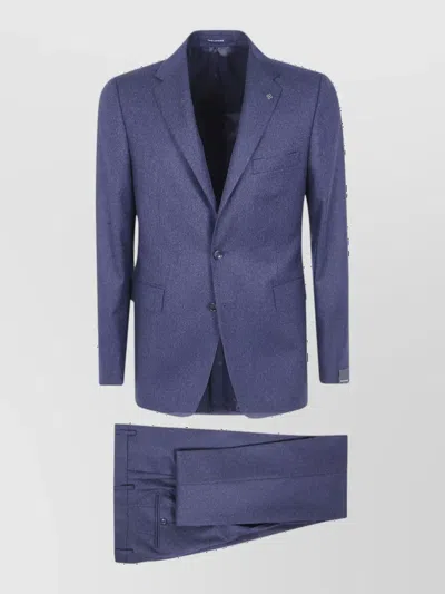 Tagliatore Virgin Wool Single-breasted Tuxedo Jacket In Multi