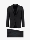 Tagliatore Long-sleeved Coat Belt Ring Trousers Suit