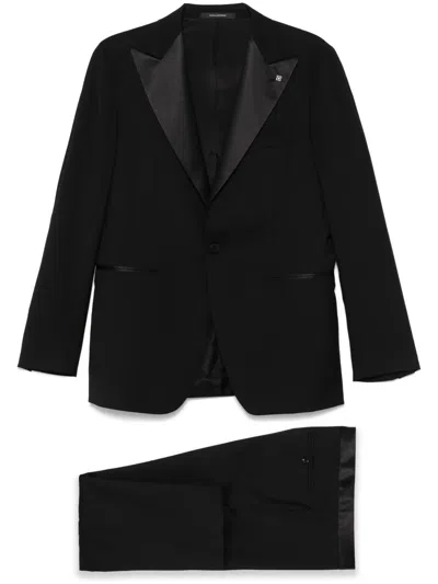 Tagliatore Virgin-wool Suit In Black