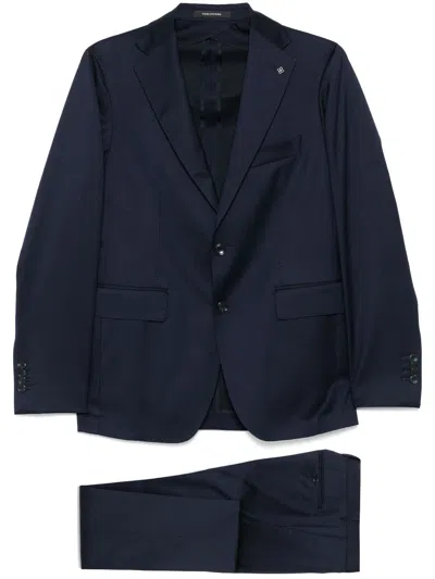 Tagliatore Virgin Wool Suit In Blue