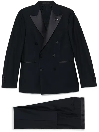 Tagliatore Virgin Wool Suit In Black