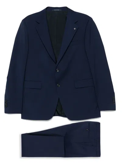 Tagliatore Virgin-wool Suit In Blue