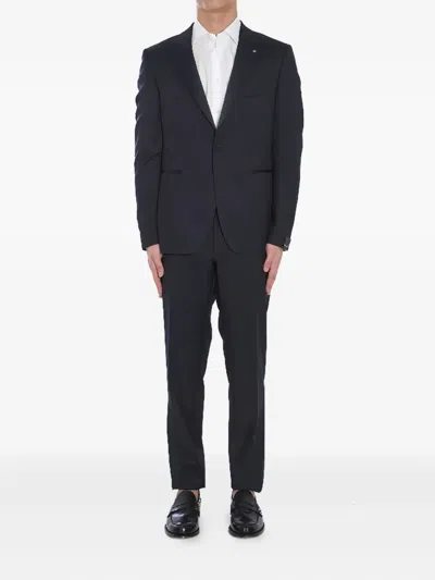 Tagliatore Tuxedo In Virgin Wool In Black