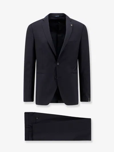 Tagliatore Virgin Wool Suit In Blue