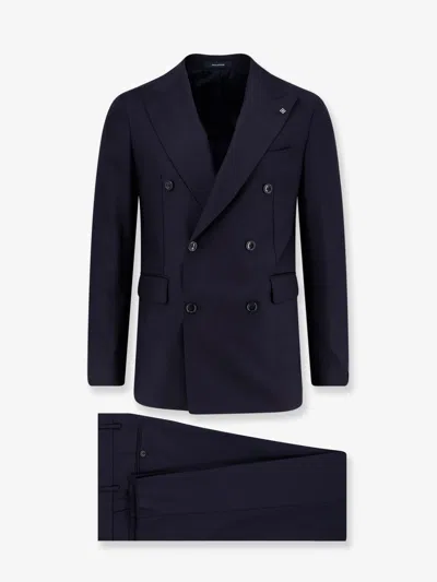 Tagliatore Virgin Wool Suit In Blue