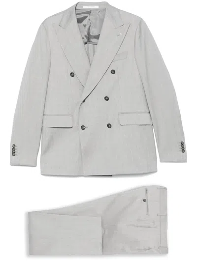 Tagliatore Virgin Wool Suit In Gray