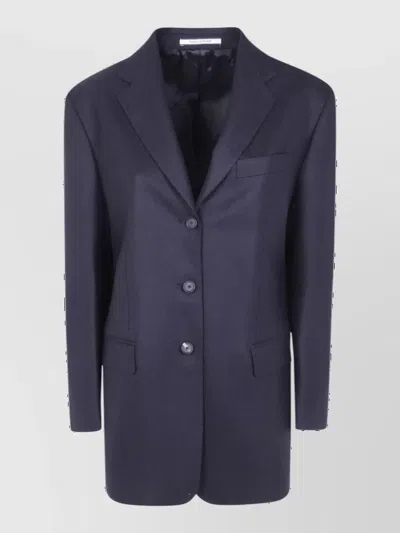 Tagliatore Virgin Wool Suit Jacket In Blue
