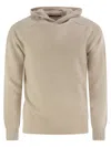 Tagliatore Virgin Wool Sweater With Hood In Cream