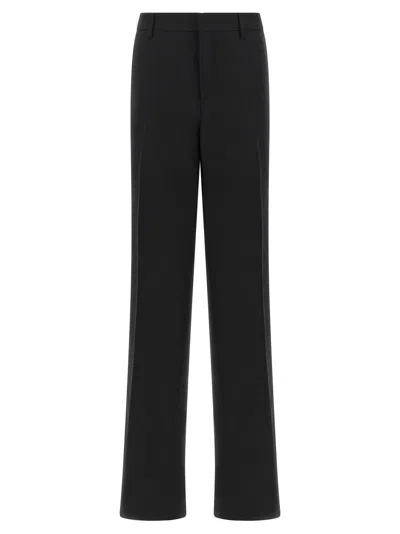 Tagliatore Virgin Wool Tailored Trousers In Black