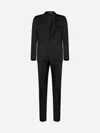 Tagliatore Blue Virgin Wool Tuxedo Suit In Black