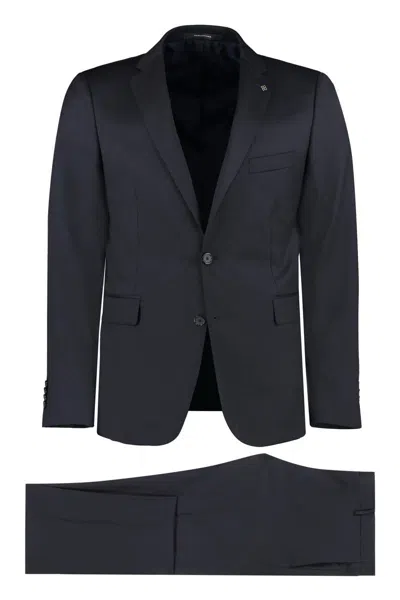 Tagliatore Virgin Wool Two-piece Suit In Black