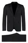 Tagliatore Virgin Wool Two-piece Suit In Black
