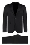 Tagliatore Virgin Wool Two-piece Suit In Black