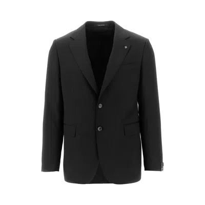Tagliatore Virgin Wool Two-pieces Tailored Suit In Black