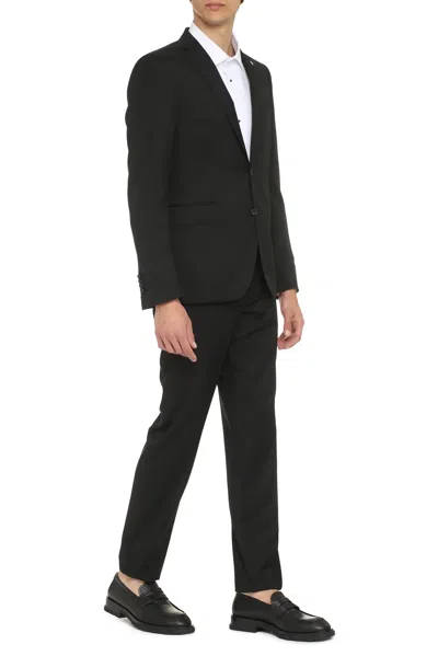 Tagliatore Virgin Wool Two-piece Suit In Black