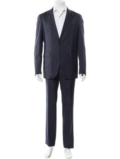 Pre-owned Tagliatore Virgin Wool Two-piece Suit In Blue