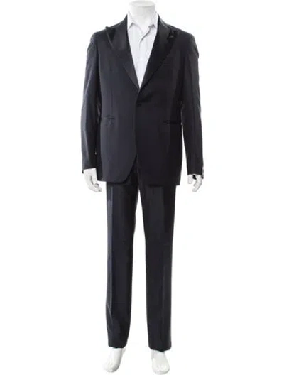 Pre-owned Tagliatore Virgin Wool Two-piece Suit In Blue
