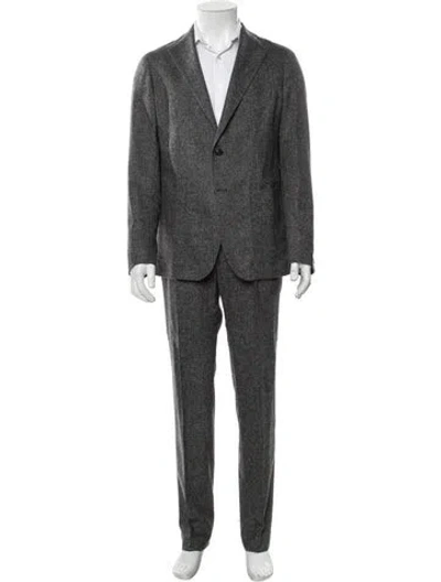Pre-owned Tagliatore Virgin Wool Two-piece Suit In Gray