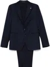 Tagliatore Virign Wool Suit In Blue