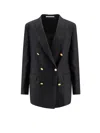 TAGLIATORE VISCOSE BLEND BLAZER WITH PEAK LAPELS