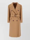 Tagliatore Waist Belted Back Vent Lapels In Brown