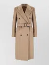 Tagliatore Waist Belted Buttoned Long Lapel Jacket