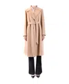 Tagliatore Waist Lapel Coat In Pink