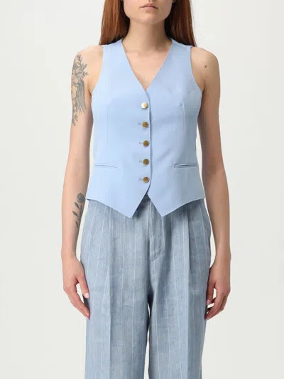 TAGLIATORE WAISTCOAT TAGLIATORE WOMAN COLOR GNAWED BLUE,G80544011