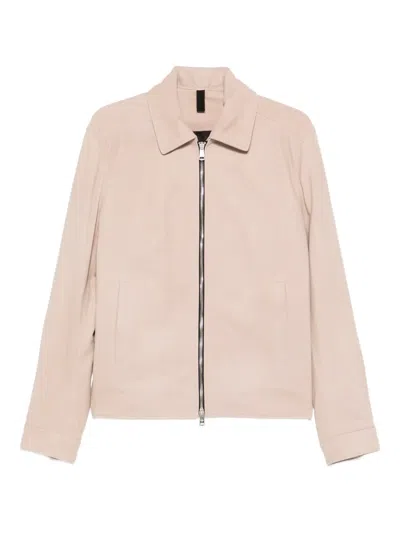 Tagliatore Leather Outerwear In Neutral