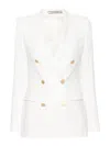 Tagliatore White Double-breasted Blazer In White
