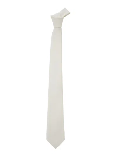Tagliatore White Classic Tie In Fabric Man