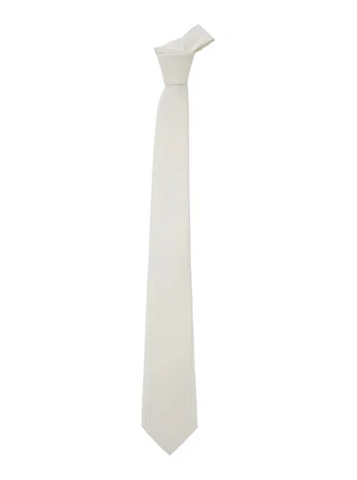 TAGLIATORE WHITE CLASSIC TIE IN FABRIC MAN