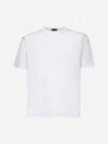 Tagliatore Men White Cotton Jersey Crewneck T-shirt