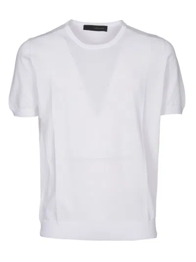Tagliatore White Crew-neck T-shirt