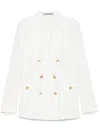 Tagliatore Double-breasted White Jacket With Gold-tone Buttons In White